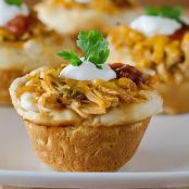 Cheesy Chicken Enchilada Cups